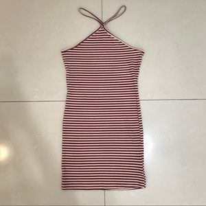 Silence + Noise striped ribbed dress